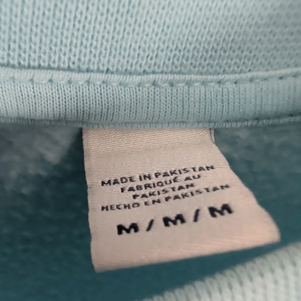 Quick‎ Silver Graphic Logo Crew Neck Classic Pullover Sweatshirt Sky Blue Size M